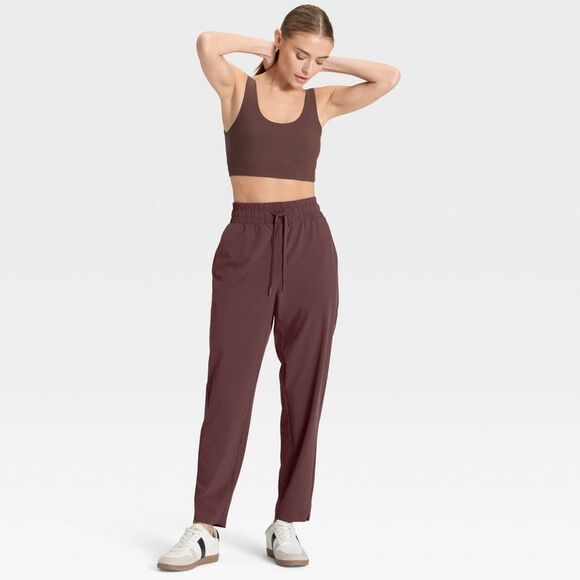All In Motion Pants - All In Motion - Women's Active Light High-Rise Taper Pants - All I Brown